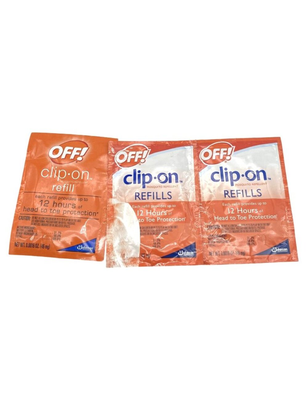 OFF! Clip-On Mosquito Repellent Refills 12-Hour Protection Pack Of 3